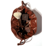 The Elevated Beauty Bag in Brown